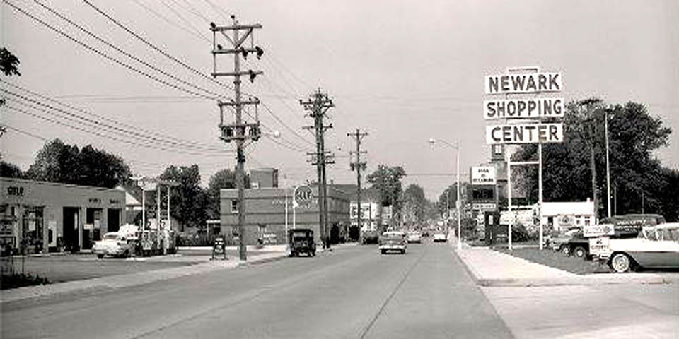 NEWARK SHOPPING CENTER SIGN IN NEWARK DELAWARE CIRCA 1950s