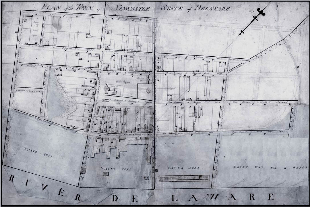 Old New Castle Delaware Plan Map 1805