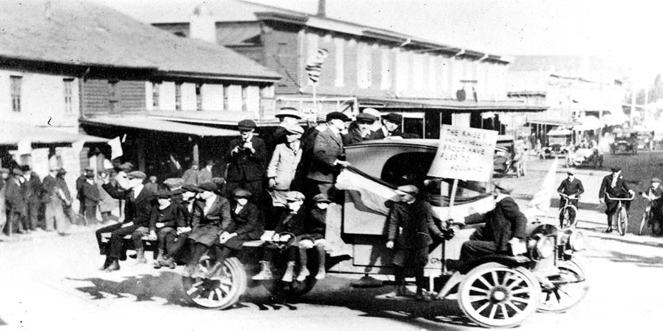 Parade just after WWI in Milford Delaware 11-11-1918