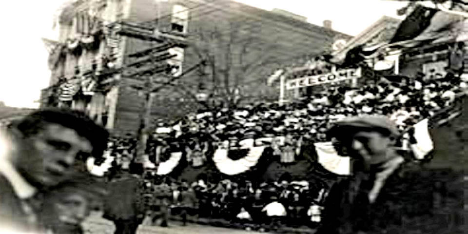 Parade on Market Street in Wilmington Delaware honoring the the U.S.S. DELAWARE October 1910