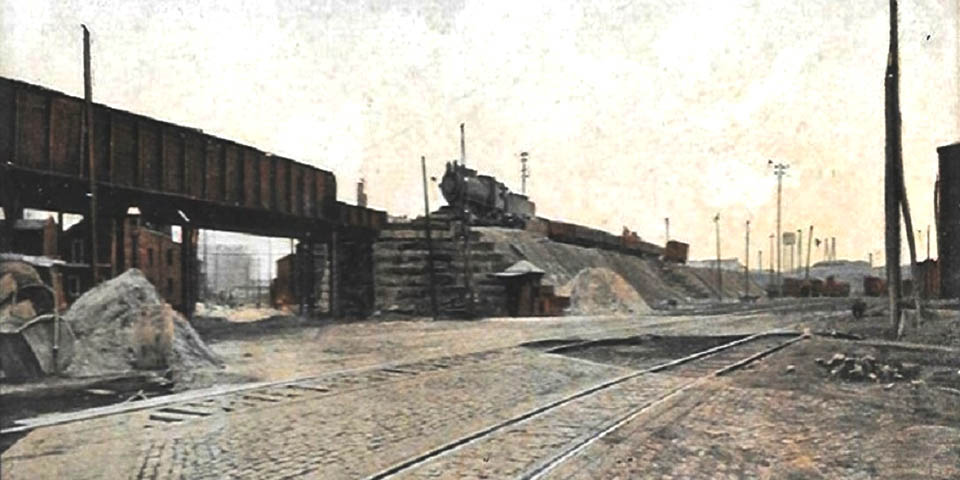 PENNSYLVANIA RAILROAD ELEVATED TRAIN AT FOURTH STREET IN WILMINGTON DELAWARE 1907
