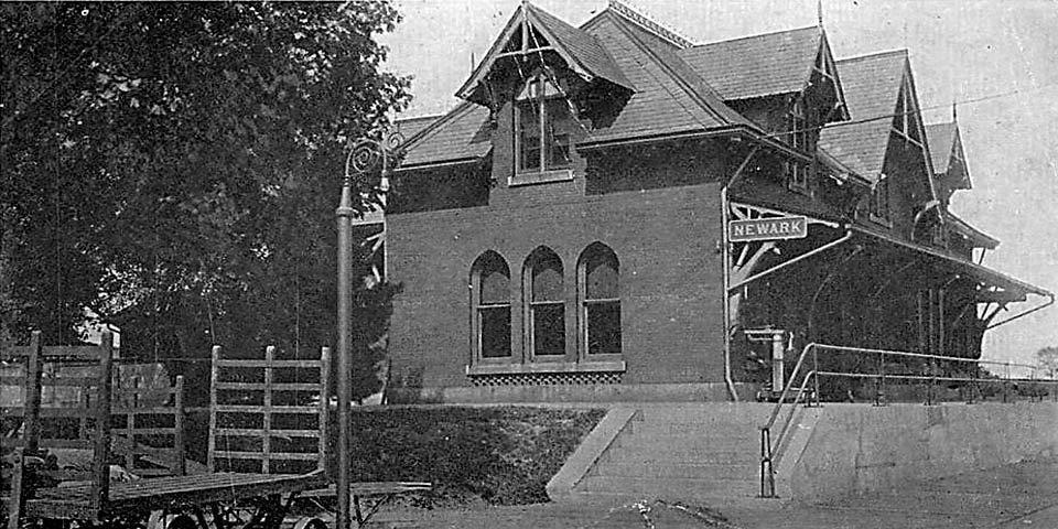 Pennsylvania Rail Road Station on Depot Road-South College Ave in Newark Delaware - now the Newark History Museum 1800s