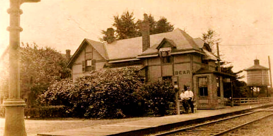 Pennsylvania Railroad Station in Bear Delaware circa early 1900s