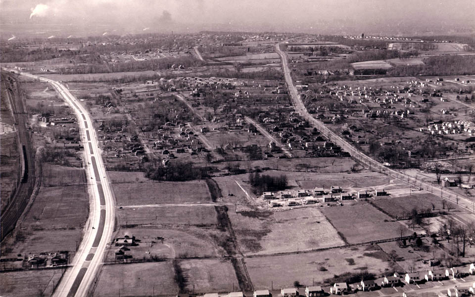 Philadelphia Pike and Governor Printz Blvd areial photo in Wilmington Delaware on 03-23-1941