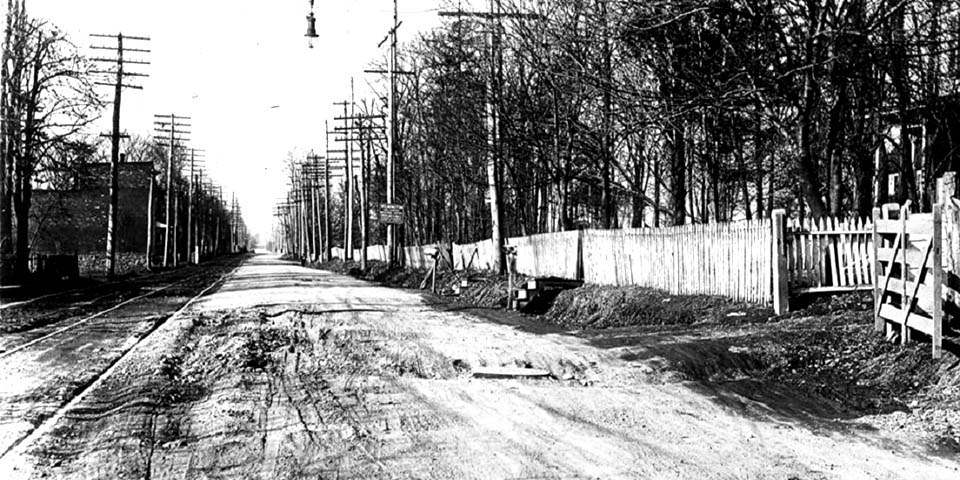 Philadelphia Pike from the north looking toward Wilmington Delaware city limits 3-4-1918