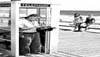 Phone repairman on the Bethany Beach Delaware boardwalk in 1959