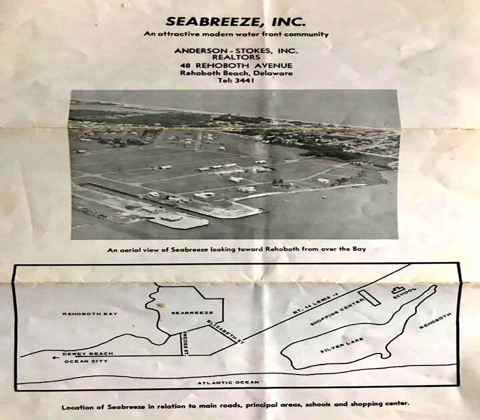 SEABREEZE COMMUNITY BETWEEN REHOBOTH AND DEWEY BEACHES IN DELAWARE 1960s