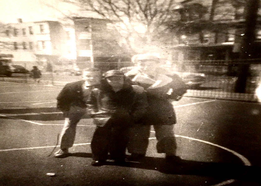 Sacred Heart School playground in Wilmington Delaware with Franny Burns and Anthony Nardone 1960s