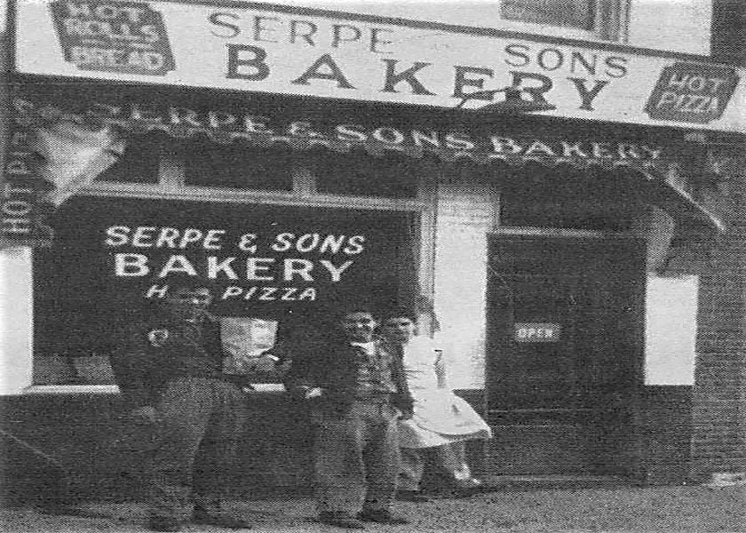 Serpes Bakery Workers next to truck on Madison Street in Wilmington Delaware 1952