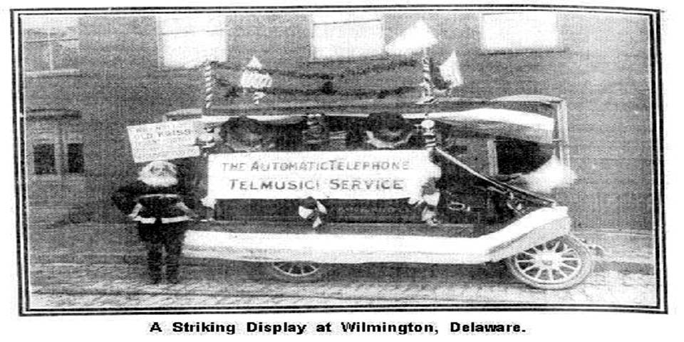 Telephone Santa float in Wilmington Delaware December 1912