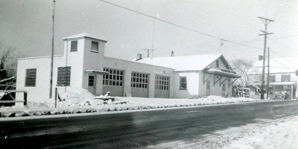 The Christiana Firehouse on Route 7 in Delaware 1940s - B