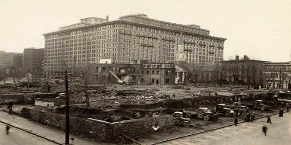 The McComb-Winchester House being torn down on Rodney Square in Wilmington Delaware 1934 - 1