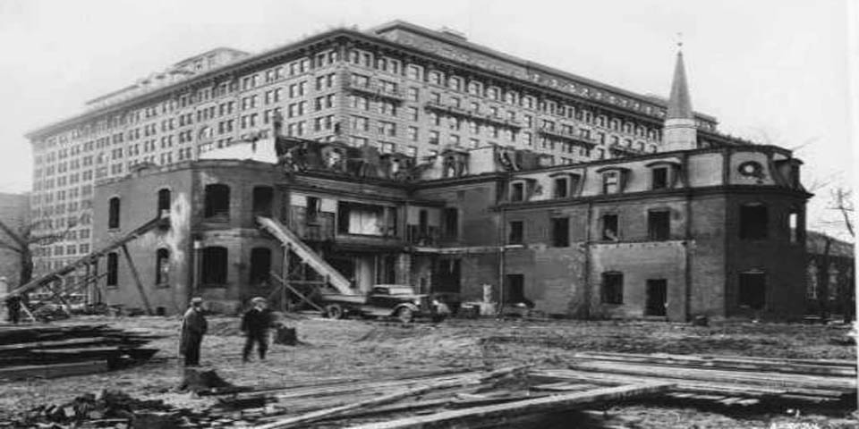 The McComb-Winchester House being torn down on Rodney Square in Wilmington Delaware 1934 - 2