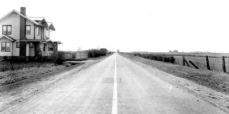 The original Two Mile toll road from New Castle to Hares Corner Delaware circa 1915