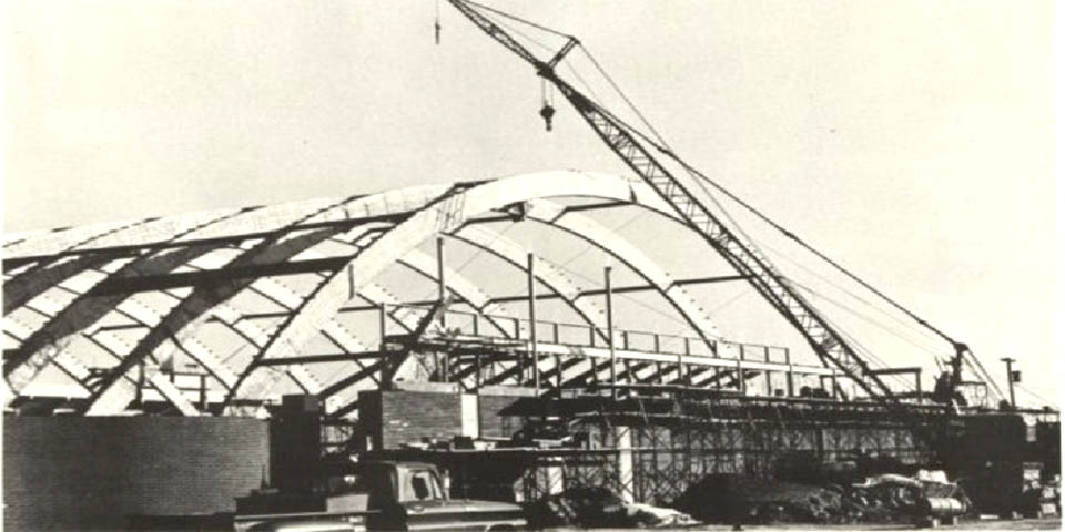 UNIVERSITY OF DELAWARE FIELD HOUSE CONSTRUCTION IN 1965-66