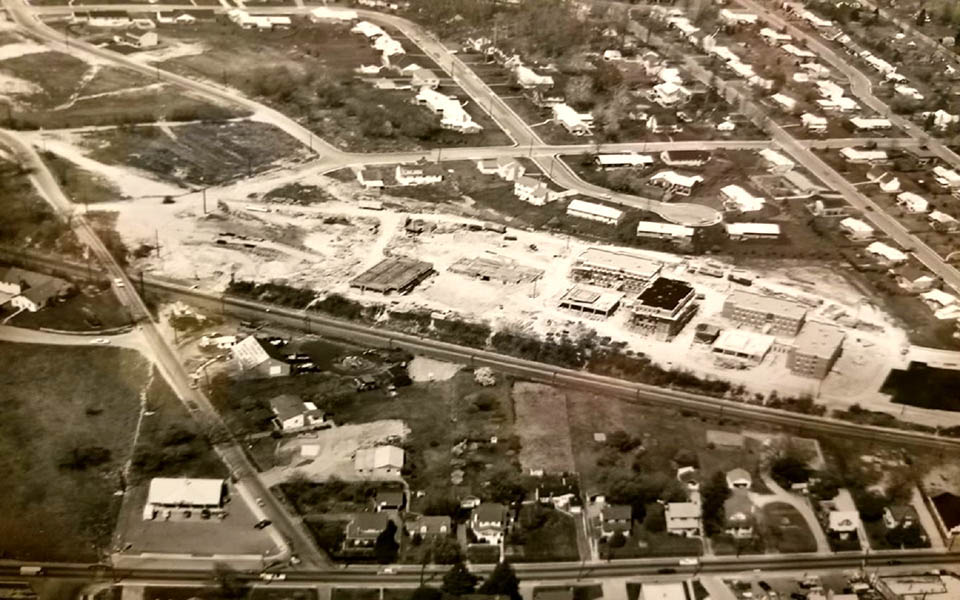 University of Delaware Dickinson dormitory complex in April of 1968