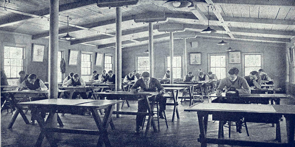 University of Delaware Drafting Classroom 1914