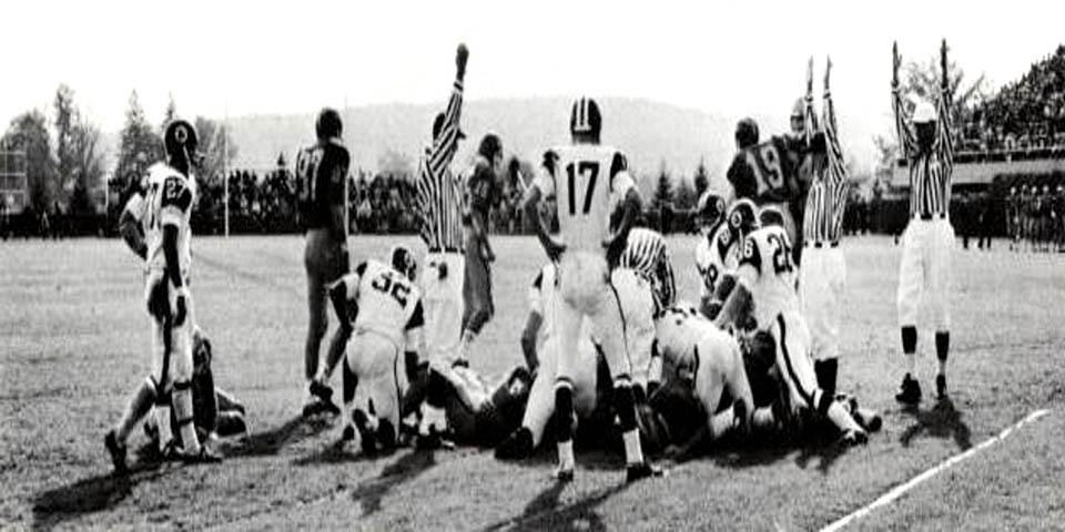University of Delaware FOOTBALL looking toward the south endzone circa 1950s