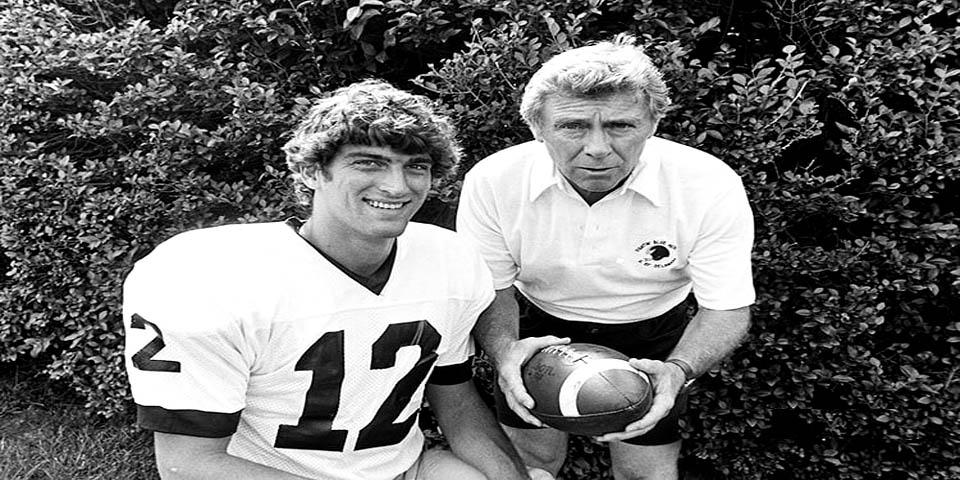 University of Delaware Football Photo day with Scott Brunner with Tubby 1979