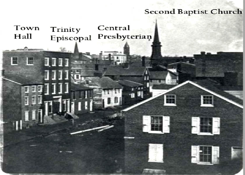WALNUT AND FRONT STREETS IN WILMINGTON DELAWARE CIRCA 1860