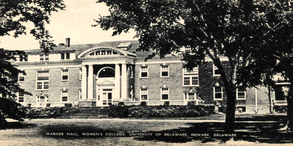 Warner Hall along South College Avenue on the UD Campus in Newark Delaware 1915