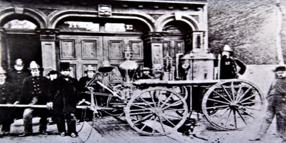 Water Witch Fire Company on Shipley Street between Fifth and Sixth streets in Wilmington Delaware circa 1860s