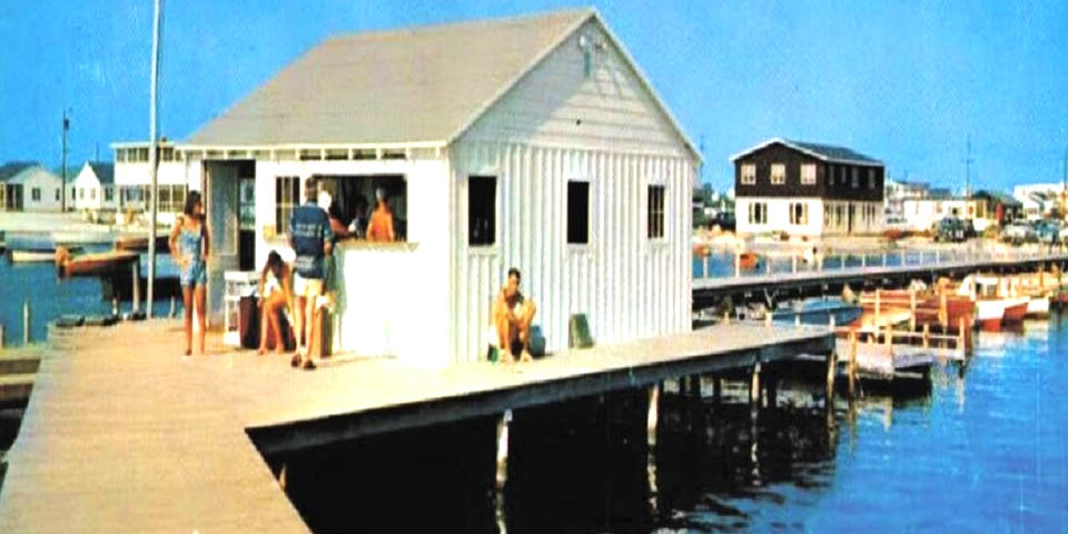 Wilsons Pier on the Rehoboth Bay in Dewey Beach Delaware 1959