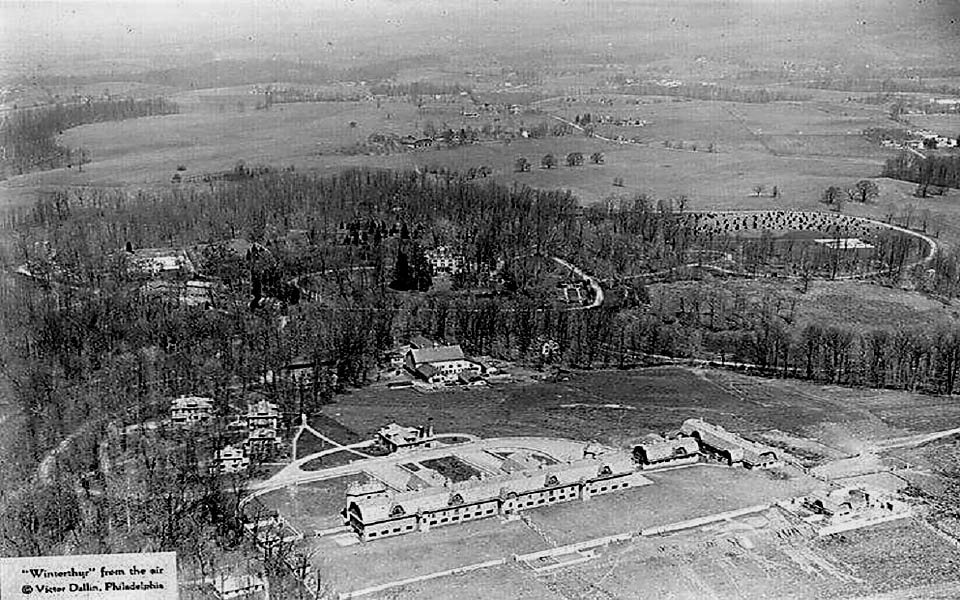 Winterthur Estate areal view Wilmington Delaware 1920