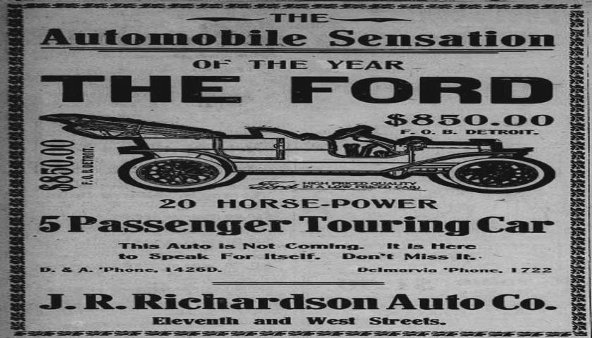 WILMINGTON DELAWARE AUTO DEALERSHIP IN EARLY 1900s
