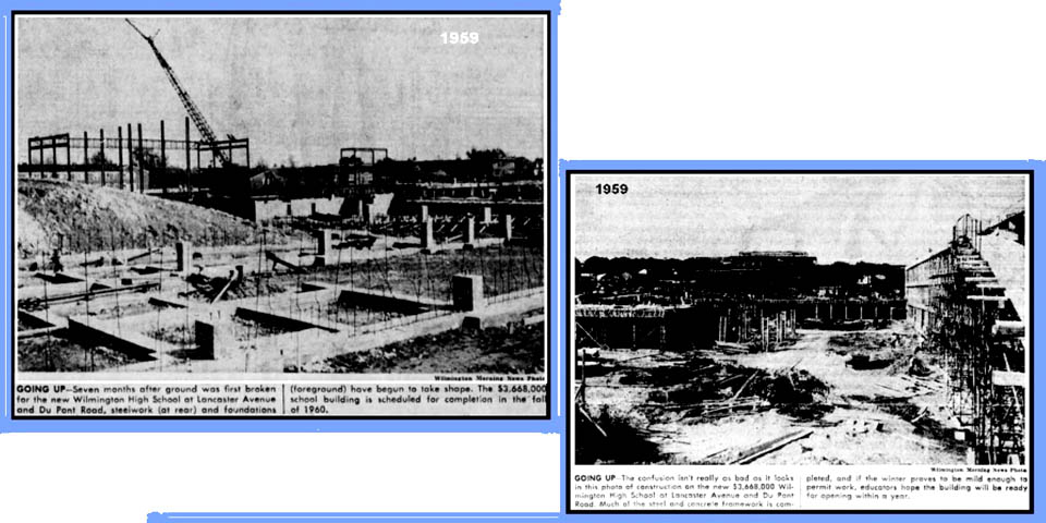 WILMINGTON HIGH SCHOOL CONSTRUCTION IN WILMINGTON DELAWARE 1959