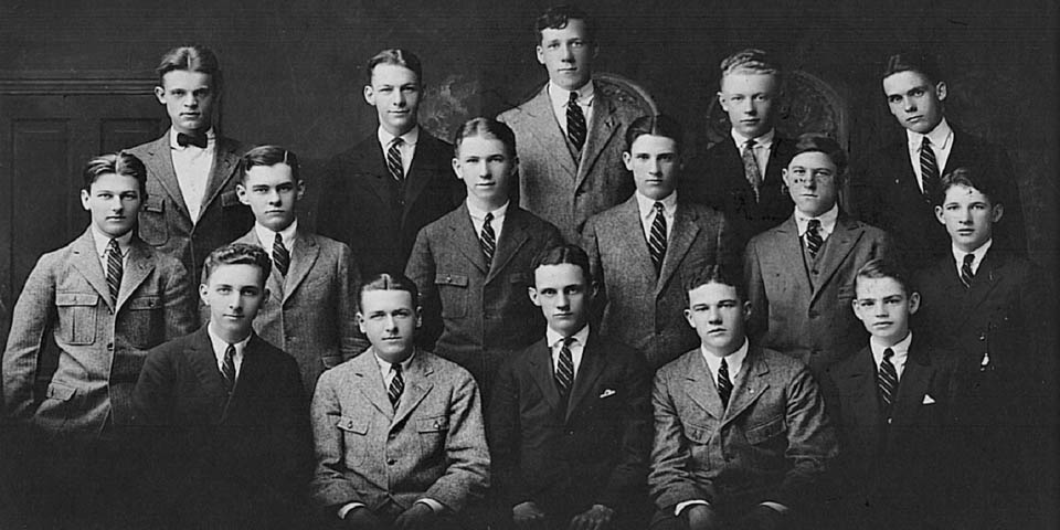 Wilmington High School in Wilmington Delaware class portrait circa early 1920s